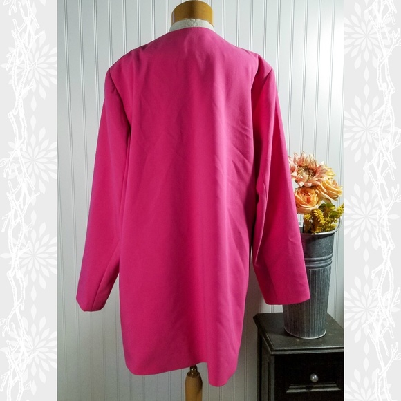 | dalia | pink modern duster coat - Picture 5 of 7